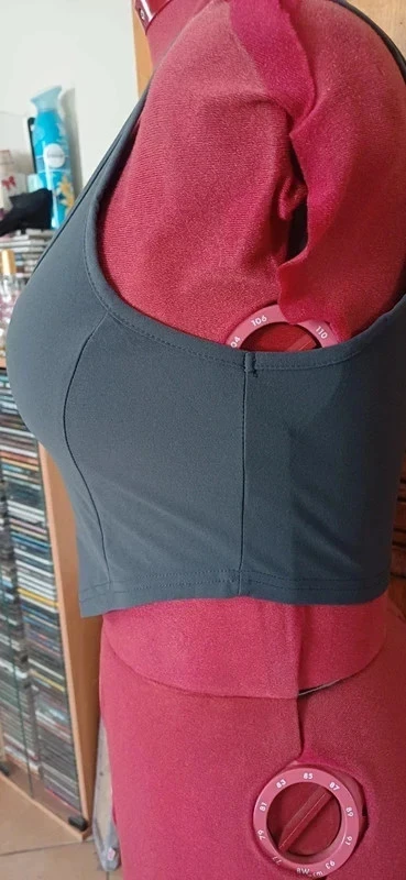 Vestido justo cinza curto com fechos na frente – photo 5